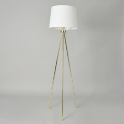 Tristan Tripod Floor Lamp, Brass - thumbnail 6