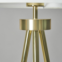 Tristan Tripod Floor Lamp, Brass - thumbnail 8