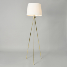 Tristan Tripod Floor Lamp, Brass - thumbnail 5