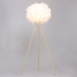Plume Feather Tripod Floor Lamp, Brass - thumbnail 5