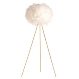 Plume Feather Tripod Floor Lamp, Brass - thumbnail 4