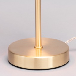 Velvet Table Lamp, Pink and Brass - thumbnail 7