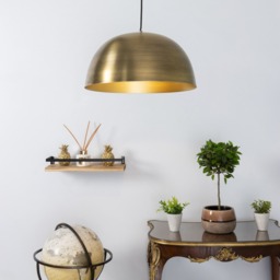 Sofia Large Dome Ceiling Pendant, Brass - thumbnail 3
