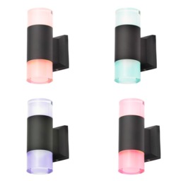 Romero Colour Changing LED Up and Down Outdoor Wall Light, Black - thumbnail 7