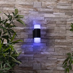 Romero Colour Changing LED Up and Down Outdoor Wall Light, Black - thumbnail 3