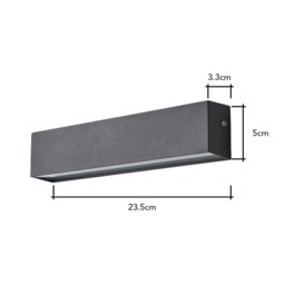 Easton LED Outdoor Linear Wall Light, Anthracite - thumbnail 8