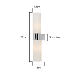 Wendy Bathroom Wall Light, Chrome - thumbnail 7