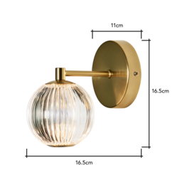 Rimi LED Wall Light, Satin Brass - thumbnail 9