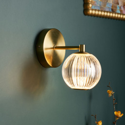 Rimi LED Wall Light, Satin Brass - thumbnail 3
