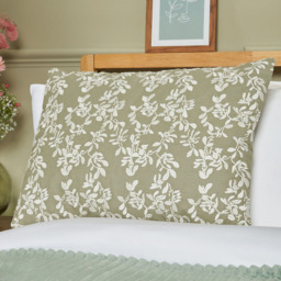 Rustic Floral Cushion, Sage - thumbnail 4