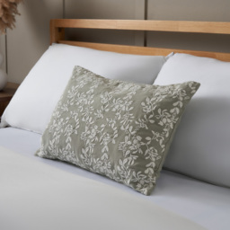 Rustic Floral Cushion, Sage - thumbnail 1