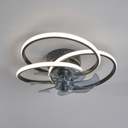 Trinity LED Dimmable Fan Ceiling Light, Black - thumbnail 5
