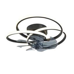Trinity LED Dimmable Fan Ceiling Light, Black - thumbnail 1