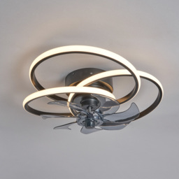 Trinity LED Dimmable Fan Ceiling Light, Black - thumbnail 4