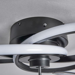 Trinity LED Dimmable Fan Ceiling Light, Black - thumbnail 8