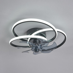 Trinity LED Dimmable Fan Ceiling Light, Black - thumbnail 6