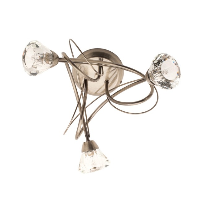 Marianne Small Flush Ceiling Light, Brass - image 1