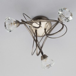 Marianne Small Flush Ceiling Light, Brass - thumbnail 5