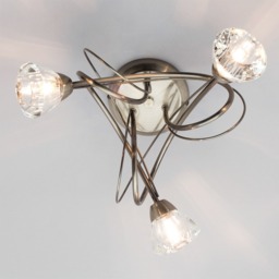 Marianne Small Flush Ceiling Light, Brass - thumbnail 4