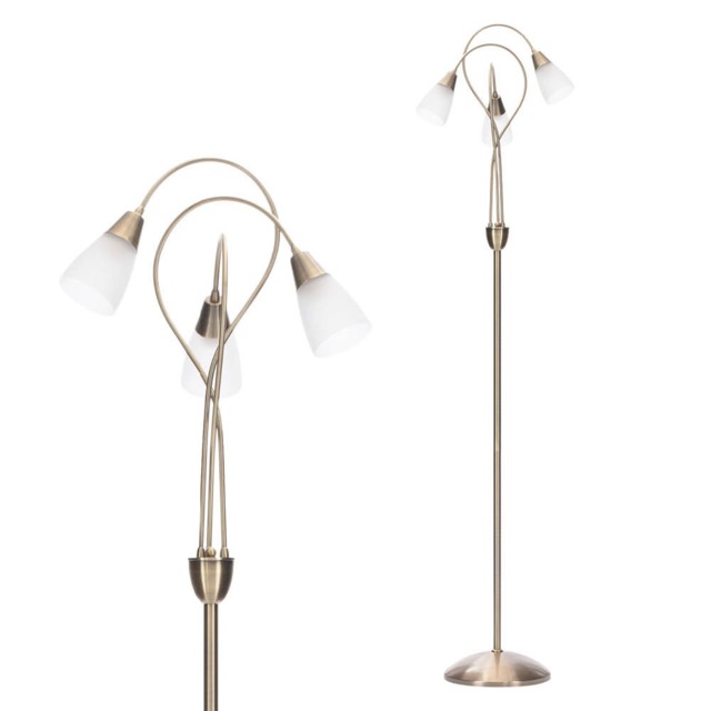 Ottoni Floor Lamp, Antique Brass
