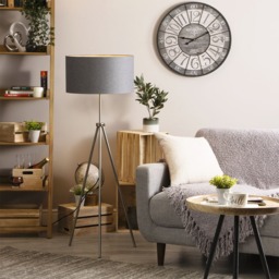 Pol Rise and Fall Tripod Floor Lamp, Brushed Steel - thumbnail 3