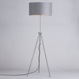 Pol Rise and Fall Tripod Floor Lamp, Brushed Steel - thumbnail 4