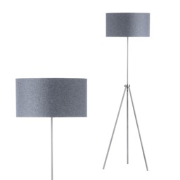 Pol Rise and Fall Tripod Floor Lamp, Brushed Steel - thumbnail 1