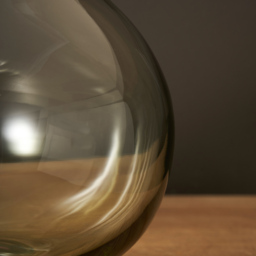 Recycled Round Glass Vase, Green Tint - thumbnail 5