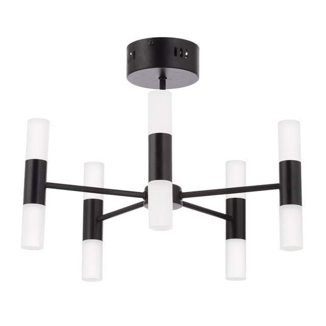 Lois 10 Light Semi Flush Ceiling Light, Black - image 1