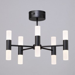 Lois 10 Light Semi Flush Ceiling Light, Black - thumbnail 5