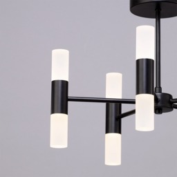 Lois 10 Light Semi Flush Ceiling Light, Black - thumbnail 7