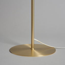 Binita Glass Ribbed Floor Lamp, Opal & Brass - thumbnail 6