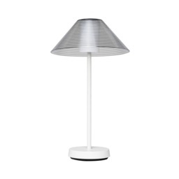 Lynx LED Rechargeable Outdoor Table Lamp, White - thumbnail 1