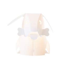 Glow Dog Origami Style Table Lamp, White - thumbnail 1