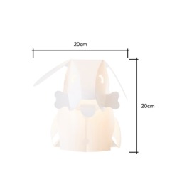 Glow Dog Origami Style Table Lamp, White - thumbnail 9