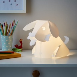 Glow Dog Origami Style Table Lamp, White - thumbnail 3