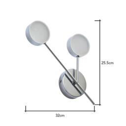 Cian LED Bathroom Wall Light, Chrome - thumbnail 8