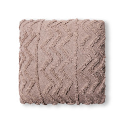 Tufted Zig Zag Cushion, Grey - thumbnail 3