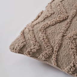 Tufted Zig Zag Cushion, Grey - thumbnail 5
