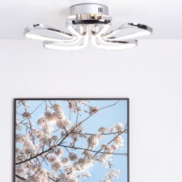 Alvar Petals LED Flush Ceiling Light, Chrome - thumbnail 3