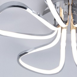 Alvar Petals LED Flush Ceiling Light, Chrome - thumbnail 6