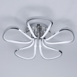 Alvar Petals LED Flush Ceiling Light, Chrome - thumbnail 5