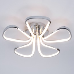 Alvar Petals LED Flush Ceiling Light, Chrome - thumbnail 4