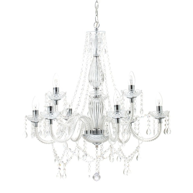 Charlotte 9 Light Chandelier, Chrome - image 1