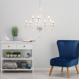 Charlotte 9 Light Chandelier, Chrome - thumbnail 7