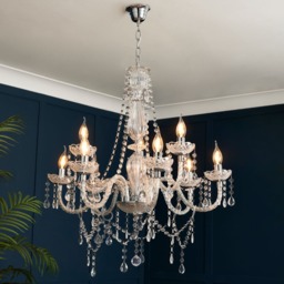 Charlotte 9 Light Chandelier, Chrome - thumbnail 3