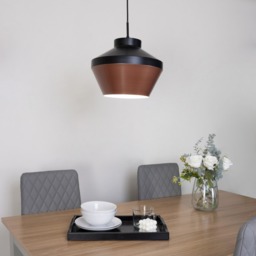 Lexi Ceiling Pendant, Black & Copper - thumbnail 3