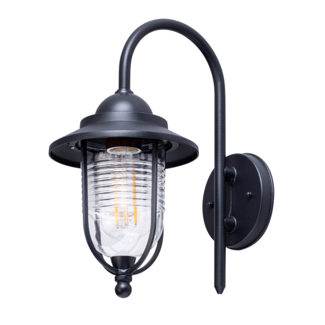 Walker Outdoor Fishermans Style Wall Light, Black - image 1