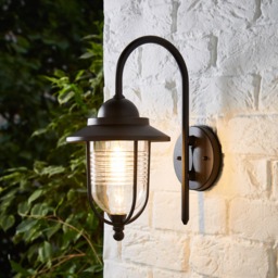 Walker Outdoor Fishermans Style Wall Light, Black - thumbnail 3