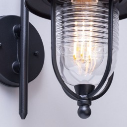 Walker Outdoor Fishermans Style Wall Light, Black - thumbnail 6